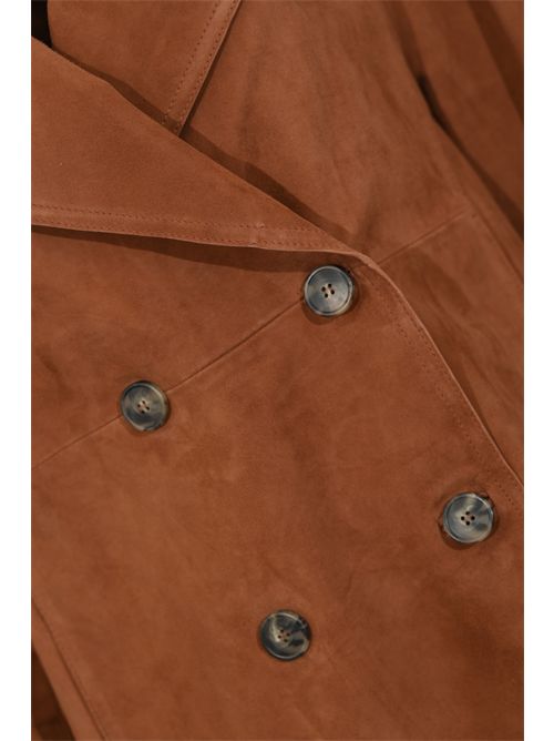 Giacca doppiopetto WKDSOSPIRO in suede WEEKEND MAX MARA | 2615441011600003